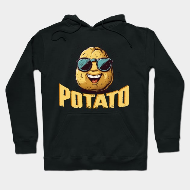 Funny Happy Potato Hoodie by All-About-Words